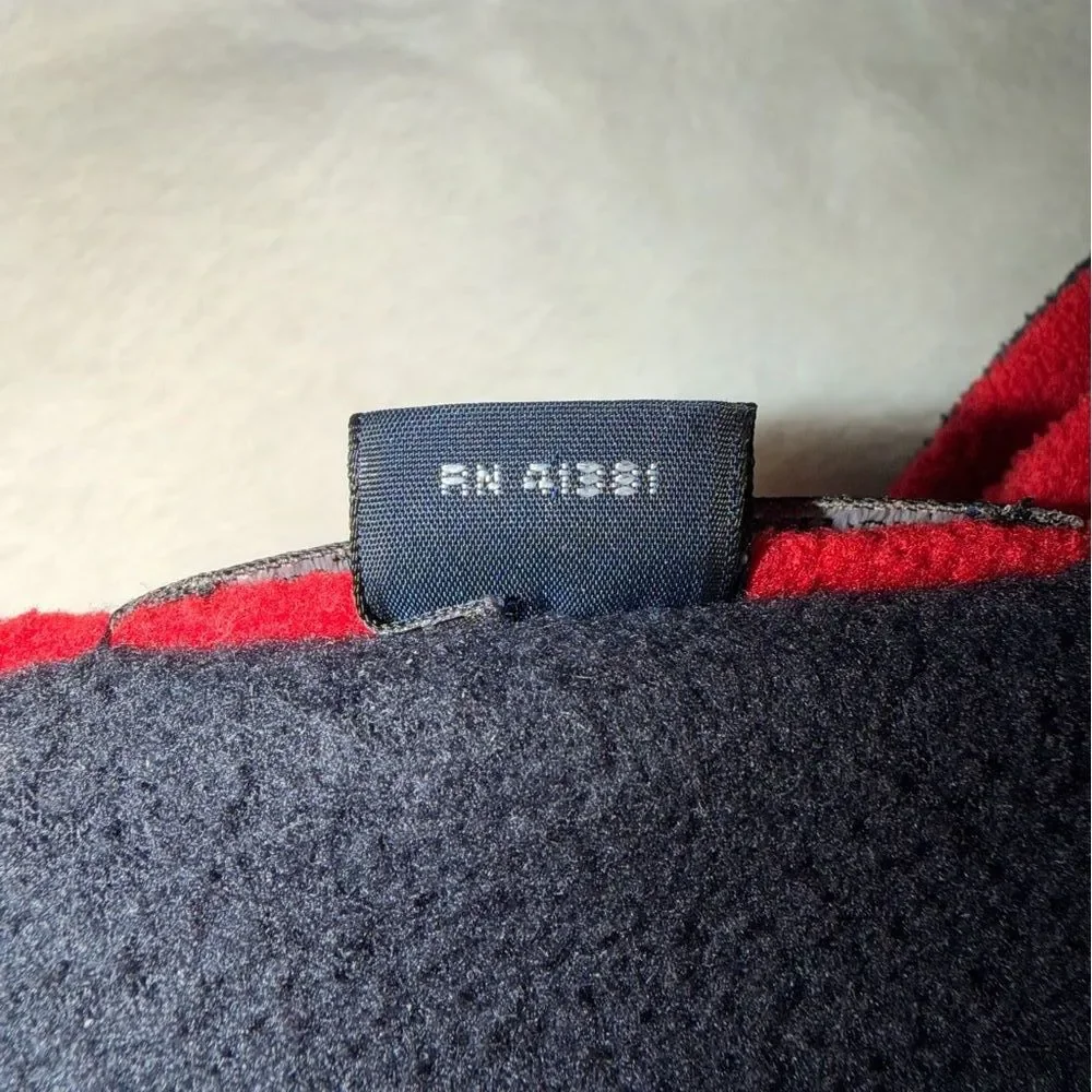 Vintage Polo Ralph Lauren Quarter Zip Fleece Navy Red Collar Pony Men L 90s